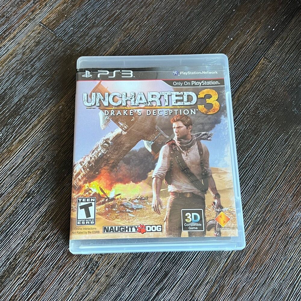 Uncharted 3 Drake's Deception PS3 PlayStation 3 Game + Manual + Case Complete